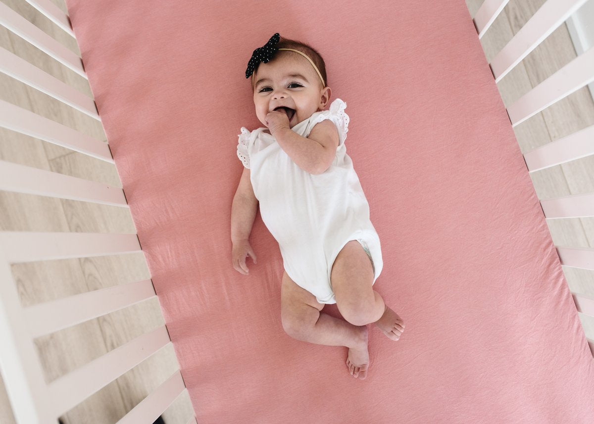 Copper Pearl Premium Knit Fitted Crib Sheet | Darling
